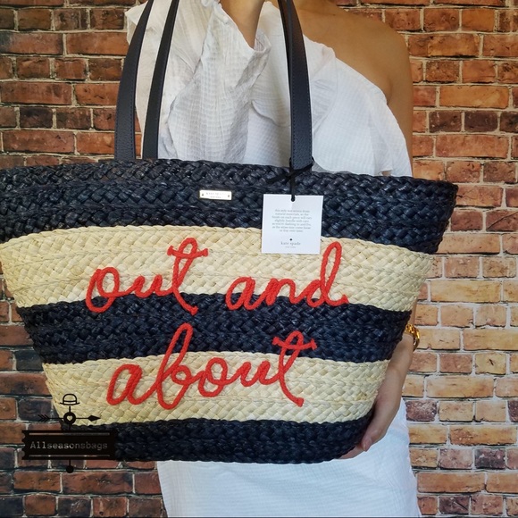 Kate Spade shore thing out and about straw tote - Picture 2 of 8